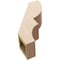 Ekena Millwork 5-inch W x 12-inch D x 16-inch H Ridgewood Rough Cedar Woodgrain TimberThane Knee Brace, Primed BRCUR05X12X16RIDRCPR - alternate 4